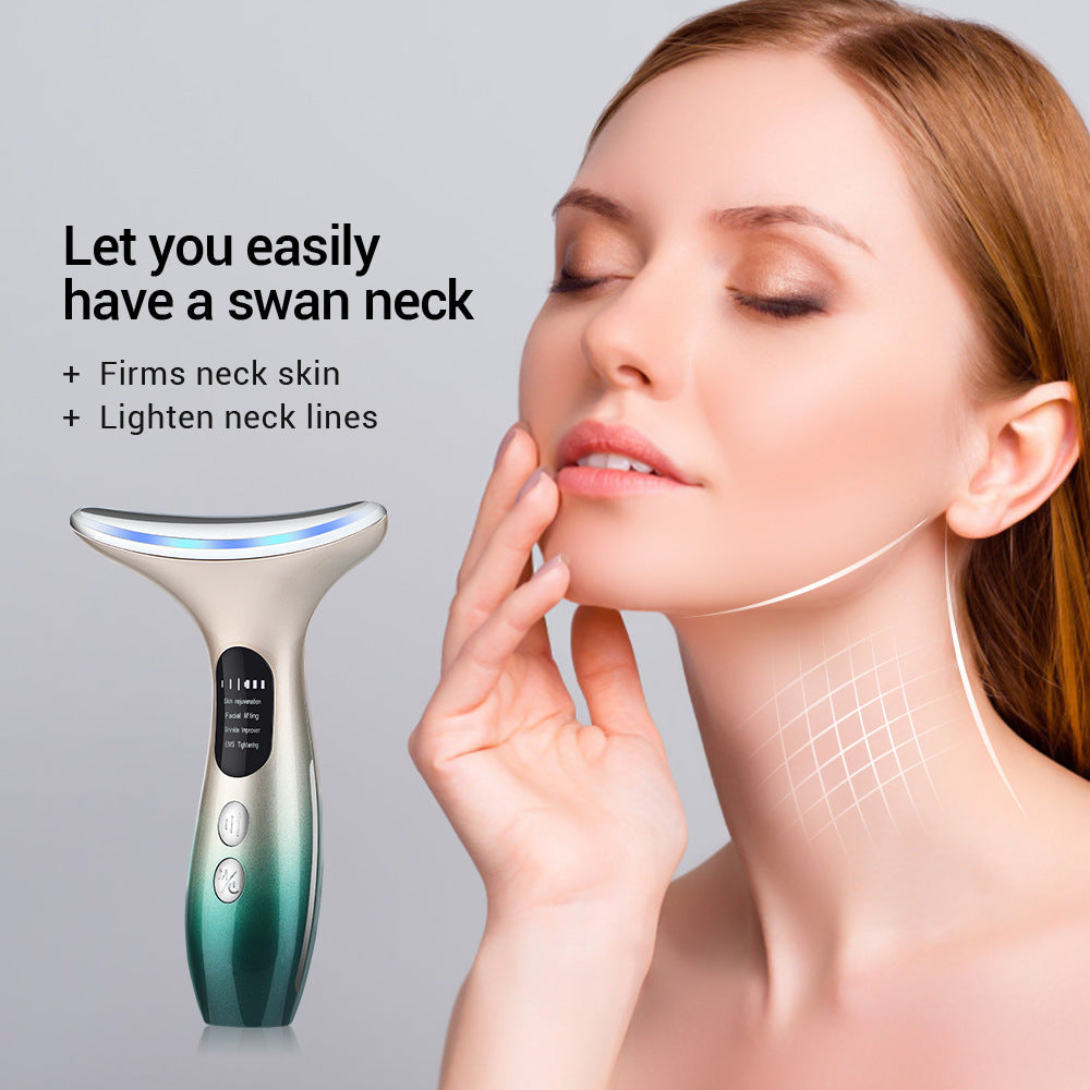 Home Neck Massager with LED Skin Tightening Device